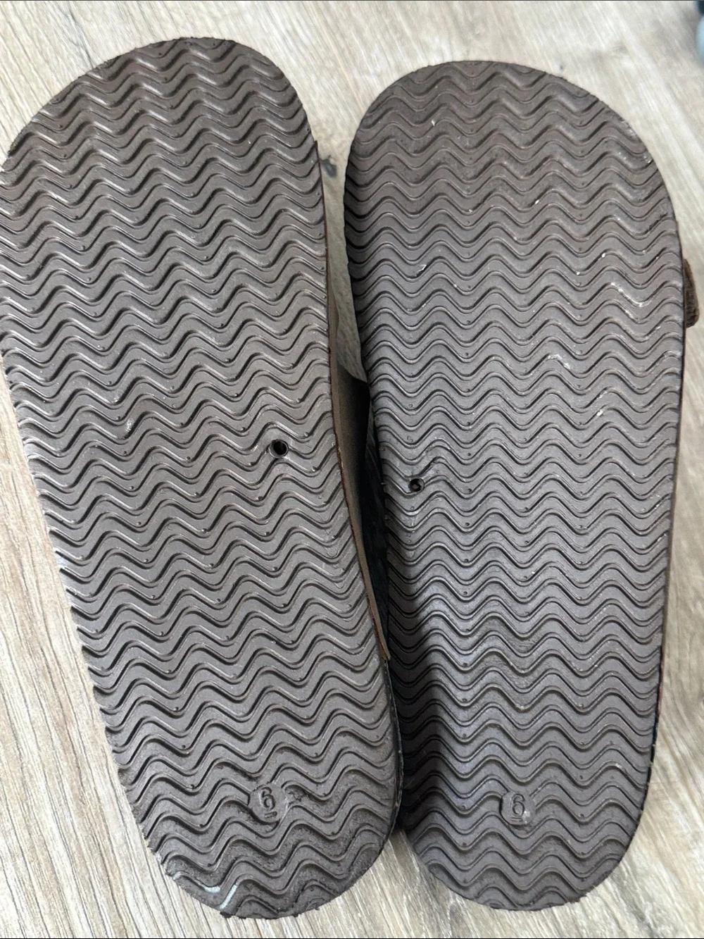 Wonder Nation Boys Double Buckle Brown Slide Sandals Size 6